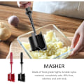 Miniatyrbillede 4 af 5: 2 stykker kødhakker og hakker, manuelle hakkere, køkkenværktøjer, multifunktionelle varmebestandige non-stick køkkenredskaber (sort, rød)