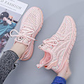 Miniatyrbillede 4 af 4: Dame Sneakers Åndbare Flyvende Vævede Løbesko Fra7701 Pink EU 41