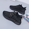 Miniatyrbillede 3 af 5: Dame Sneakers Åndbare Flyvende Vævede Løbesko Fra7701 Black EU 35