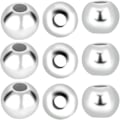Miniatyrbild 1 av 5: 1 Ask 40 st 3 mm Runda Distanspärlor Sterling Silver Lösa Pärlor Små Hål Distanspärlor Smyckesdelar