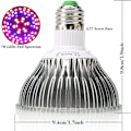 Pikkukuva 3 / 5: 50W 78 LED Kasvivalo E27 7 Aallonpituudella AC 85-265V