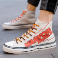 Miniatyrbilde 5 av 5: Herre Canvas Sko Mote Joggesko Lav Topp Tennissko Snøring Fritidssko 3D8770 White EU 44