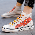 Miniatyrbilde 5 av 5: Herre Canvas Sko Mote Sneakers Lav Topp Tennissko Snøring Fritidssko 3D8770 White EU 40