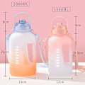 Miniatyrbillede 2 af 5: 2,2 Liters Vandflaske BPA Fri 2,2l Drikkflaske Med Strå & Tidsmarkeringer Vandflaske Gradient Farver