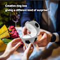 Miniatyrbild 4 av 5: Vigselring Ask, Kreativ Fotbollsform Sammet Ring Ask, Förlovningsring Ask För Förslag, Ceremoni, Bröllop Eller Speciella Tillfällen (grå)