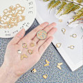 Miniatyrbillede 4 af 5: 40 stk. Stjerne med Måne/Hjerte/Sommerfugl/Dråbe Charm Hypoallergeniske Link Charms Rustfrit Stål Vedhæng Gyldne Charms