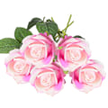 Miniatyrbilde 1 av 5: 5 stk. Rosebukett Realistisk Falsk Rose Bryllup Familie Fest Dekorasjon Event Gave Deep powder