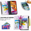 Pikkukuva 2 / 5: Yhteensopiva iPhone 13 lompakkokotelo, monitoiminen nahkainen vetoketjullinen lompakkokotelo style 2 iPhone13