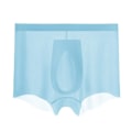 Pikkukuva 1 / 3: Miesten alushousut 3D-stereo leimaus yksiosainen miesten jääsilkki bokserit hengittävät saumattomat seksikkäät läpinäkyvät alushousut blue 4XL