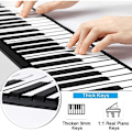 Miniatyrbillede 2 af 5: Bærbart Silikone Klaver 61 Tangenter Foldbart Digitalt Elektronisk Rulleklaver Musik Keyboard Klaver Til Børn Voksne Hjem