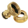 Miniatyrbillede 3 af 5: 4 Stykker Have Messing Vandhane Konnektor, 1/2 Tomme Og 3/4 Tomme 2-i-1 Hun Til Slids Adapter
