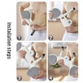 Miniatyrbild 4 av 4: Bärbar Planktränare med Timer Hemmagym Formning Fettförbränning Träningsutrustning white