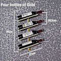 Miniatyrbilde 2 av 3: Moderne Jern Vinstativ Veggmontert Vinstativ 4 layers of gold