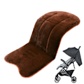 Miniatyrbild 1 av 5: Babyskyddssitsfoder, konstgjord fårskinn barnvagnsfoder för barnvagnar, bilbarnstolar Brown