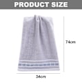 Miniatyrbilde 2 av 5: 4-delt Håndklesett - Badesett, Mykt, Maskinvaskbart, Svært Absorberende, Ren Bomull, 33*73cm grey