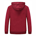 Miniatyrbillede 2 af 3: Vinter Herre Tyk Fleece Sweater Plysfor Åben Front Lynlås Cardigan Hættetrøje Ensfarvet Til Afslappet Brug Ny M Red