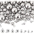 Miniatyrbilde 1 av 5: 100 stk. 4 Størrelser Rustfritt Stål Kuleanheng Runde Metallanheng Dingler Charms for Halskjede Armbånd Smykkelaging Rustfritt Stål Farge 1,8-2,5 mm Hull