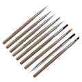 Miniatyrbild 1 av 5: Nagelkonstborstar Set, Nagel Gel Polish Målningsborste Ritpenna, För Manikyr Salong Diy Hemma coffee quantity 9pcs