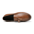 Miniatyrbild 3 av 5: Herr Casual Skor Läder Skor Platta Skor Fr1800-1 Brown EU 39