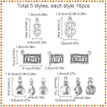 Miniatyrbild 2 av 5: 1 Ask 80 st Silver Dollar Berlock Pengapåse Berlocker Antik Legering Metall Tibetansk Sedel Dollar Tecken Berlock Bulk för Smyckestillverkning Berlocker Kvinnor DIY