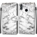 Miniatyrbillede 3 af 5: (Style 20) chooseu Etui til Huawei P Smart 2019 Læder Etui med Silikone Stødsikkert Wallet Flip Etui og Folio Stand Funktion Stilfuldt Mønster til Piger