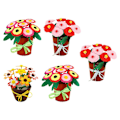 Miniatyrbillede 2 af 3: 5 sæt nonwoven blomsterhåndværkssæt blomsterkunst håndværkssæt DIY blomsterhåndværkssæt til børn Random Color 19X10X10CM