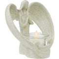 Miniatyrbilde 3 av 3: Englefigur Lysestake, Kondolansegave med Flakkende LED-lys, Sorg, Begravelse, Minne, Hjemmeinnredning