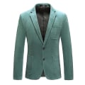 Miniatyrbillede 1 af 5: Herre Casual Fløjlsblazerjakke, Slim Fit To-knaps Sportsfrakke Green 2XL