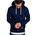 Miniatyrbild 1 av 5: Herrar Hoodies Pullover Sweatshirt Casual Jumpers Långärmad Toppar Solid Color Design L Navy Blue