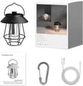 Miniatyrbilde 4 av 5: LED Vintage Oppladbare Barebones Lykter, Retro Bærbare Vanntette Campinglykter i Metall med 3 Dimmebare Kontrollmoduser BLACK
