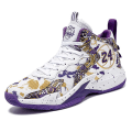 Miniatyrbild 1 av 5: Herr Basketbollskor Lätta Andningsbara Promenadskor Athletic Fashion Sneakers 3D8909 WhitePurple EU 41