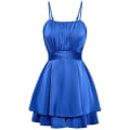 Miniatyrbilde 3 av 5: Dame Sommer Ermeløs Tanktopp Kort Jumpsuit Romper Blue XL