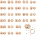 Miniatyrbillede 5 af 5: 4 Sæt 104 stk. 12 mm alfabetiske træperler 4,5 mm hul til smykkefremstilling og gør-det-selv-håndværk