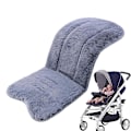 Miniatyrbild 1 av 5: Babyskyddssitsfoder, konstgjord fårskinn barnvagnsfoder för barnvagnar, bilbarnstolar Blue grey