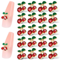 Miniatyrbild 1 av 5: 20 st 3d körsbärsnagelcharms röda kawaii nagelstrass konst diy kristallnageljuveler mönster nagelstenar för flickor nagelmakeup telefonkläder skor b