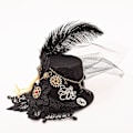 Pikkukuva 5 / 5: Victorian Steampunk Naisten Mini Silinterihattu Hiusklipsi (d) M