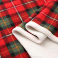 Miniatyrbillede 3 af 4: Sherpa Plaid Juleplaid, Blødt og Behageligt Fleece Flannel Tæppe 99 cm X 140 cm red green