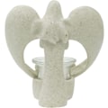 Miniatyrbilde 2 av 3: Englefigur Lysestake, Kondolansegave med Flakkende LED-lys, Sorg, Begravelse, Minne, Hjemmeinnredning