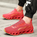 Miniatyrbillede 5 af 5: Herresko Flyvende Vævet Fritidssko Åndbare Sneakers Sportssko 8818 Red EU 45