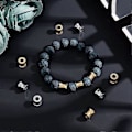 Miniatyrbilde 5 av 5: 32 stk. 2 farger 8 mm søyle Europeiske perler 304 Rustfritt stål Løse perler 4 mm Store hullperler Søyleperler for DIY Armbånd Halskjeder