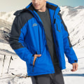 Miniatyrbilde 4 av 5: Skijakke for menn med hette, vanntett, for fotturer, fiske, reise, fleecejakke, parkas, regnjakke XL