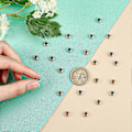 Miniatyrbild 2 av 5: 1 Set Mässingpärlor med Gummiringar Glidpärlor Stopp Pärlor Blandade Färger 7x4mm Hål: 1,6~1,9mm 3 Färger 20st/färg 60st/set