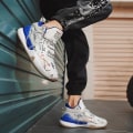 Miniatyrbillede 4 af 5: Herre Basketballsko Høj Overdel Åndbare Sportssko Skridsikre Mode Sneakers 3F8899 Gray EU 39