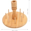 Miniatyrbillede 2 af 5: Trægarnholder med 8 spoler, 360° fuldt drejelig uldholder rotation uld, garnholder