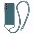 Til Samsung Galaxy S20 FE/FE 5G/S20 Lite/S20 FE 2022 Deksel Gummiert TPU-deksel med lang snor Army Green