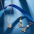 Miniatyrbillede 3 af 5: 14 stk. Kubisk Zirkonia Måne Vedhæng Charms Sol Måne Stjerne Blomst Vedhæng 18K Guldbelagt Messing Vedhæng Dingle Charms til Valentinsdag