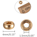 Miniatyrbillede 2 af 5: 20 stk. 4 mm messing glatte runde metal afstandsstykke perler løse perler til DIY smykkefremstilling