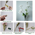 Miniatyrbilde 4 av 5: Blomsterdekorasjonssett - Blomstertape og blomstertrådsett, 6 ruller blomstertape og 220 stk blomsterstilktråd, blomstertråd (18/22/26 Gauge) for bukett