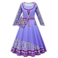 Pikkukuva 1 / 5: Violetti tyttöjen Halloween-mekkoasu, lasten prinsessamekko ja viitta Cosplay-asu set 3 110