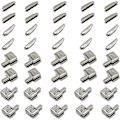 Miniatyrbild 1 av 2: Metall Blixtlås Spärr Slider Hållare #5 Insätt Stift Blixtlås Botten Blixtlås Stopper För Metall Blixtlås Reparation Zip Sömnad Ersättning Diy, 20 Set (silvrig)